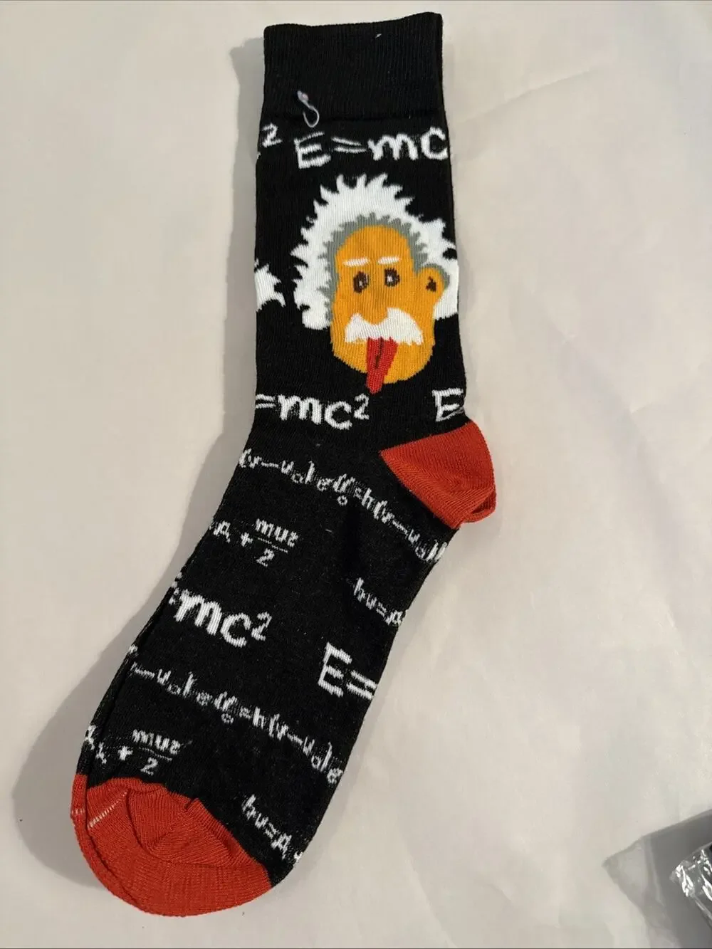 Einstein Socks US (6-10) Cotton 98% E=mc^2, Silly Face